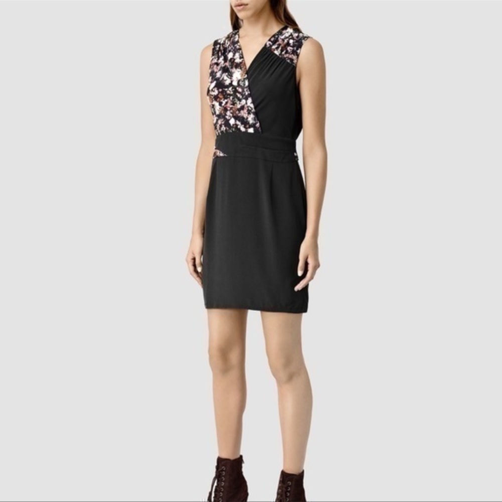 All Saints Azure Chase Black Dress Size 4